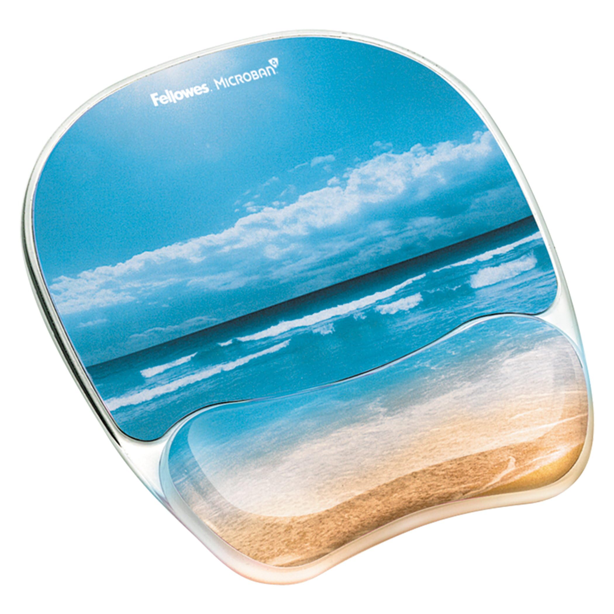 Fellowes Photo Gel Mouse Pad with Wrist Rest and MICROBAN