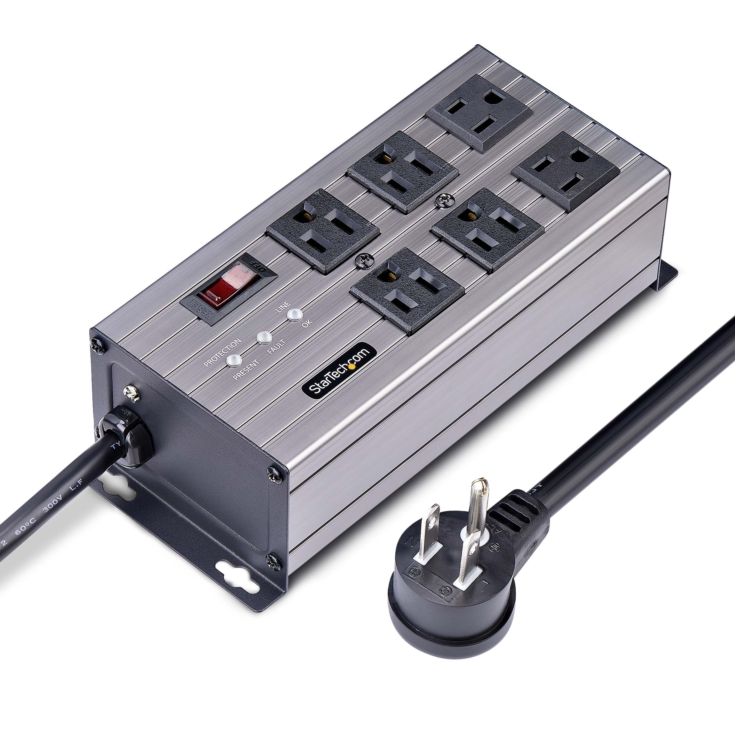 StarTech.com Industrial Power Strip PDU 125V/15A with EMI/RFI Isolation and Surge Protection