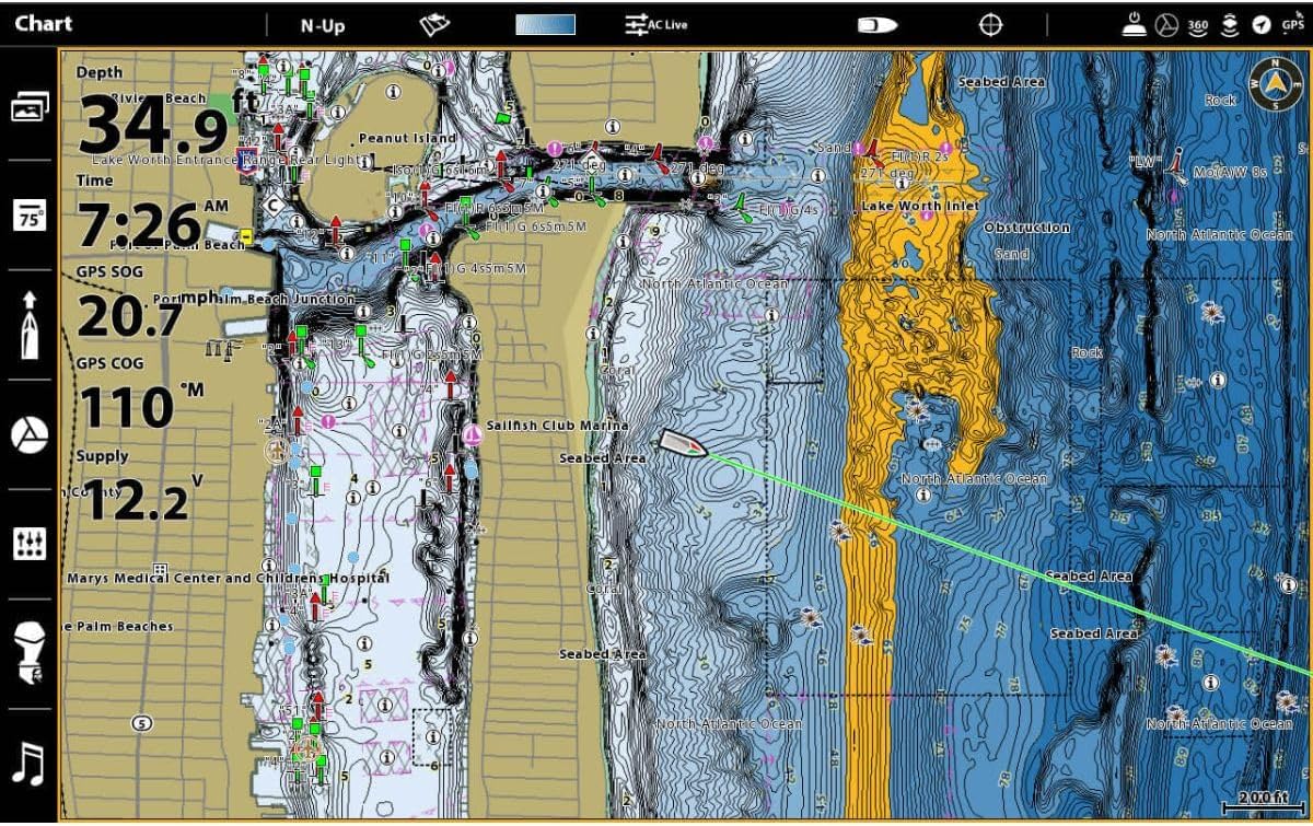 Humminbird CoastMaster U.S. Coastal V1 Map SD Card for Fish Finders Mapping