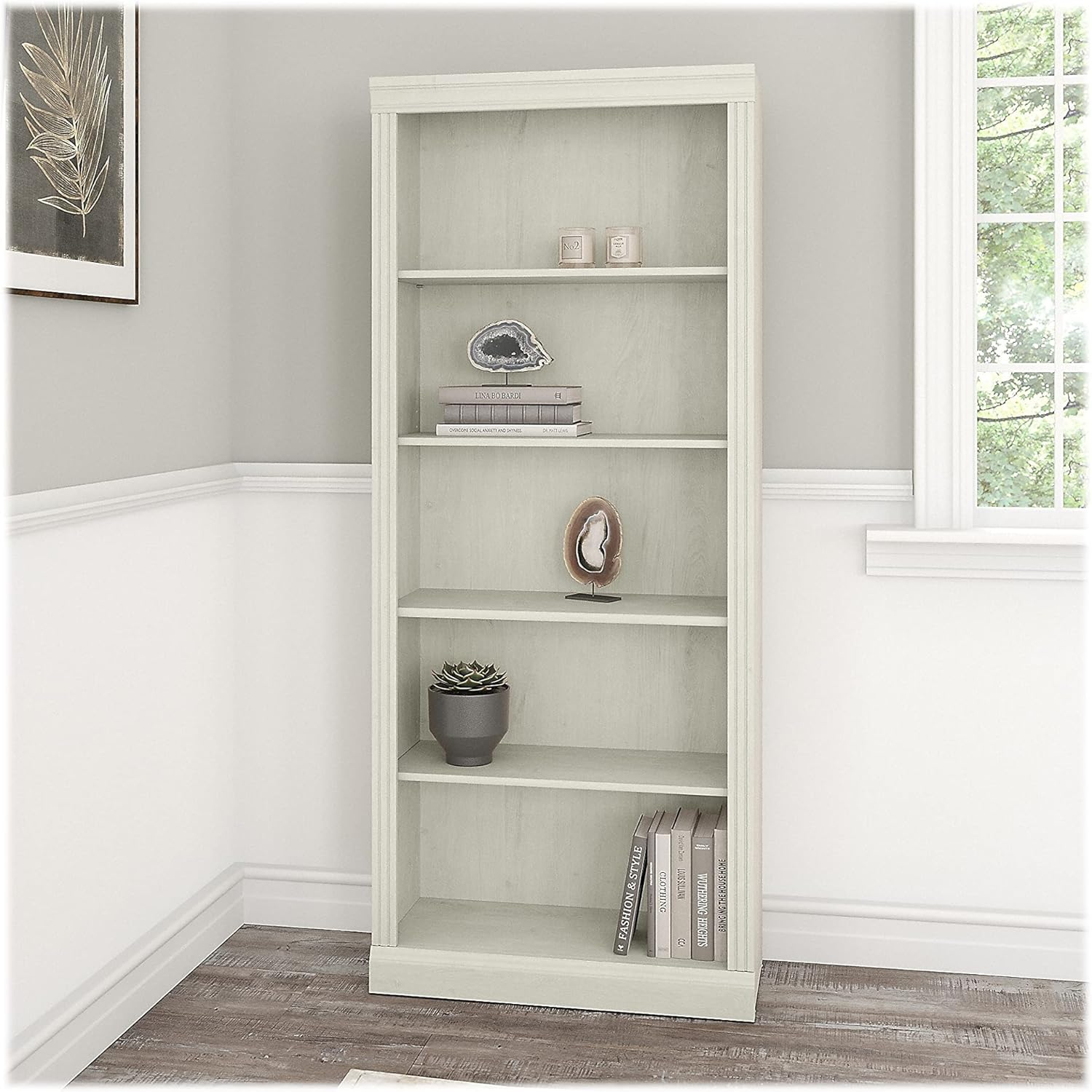 BUSH FURNITURE Saratoga Tall 5 Shelf Bookcase