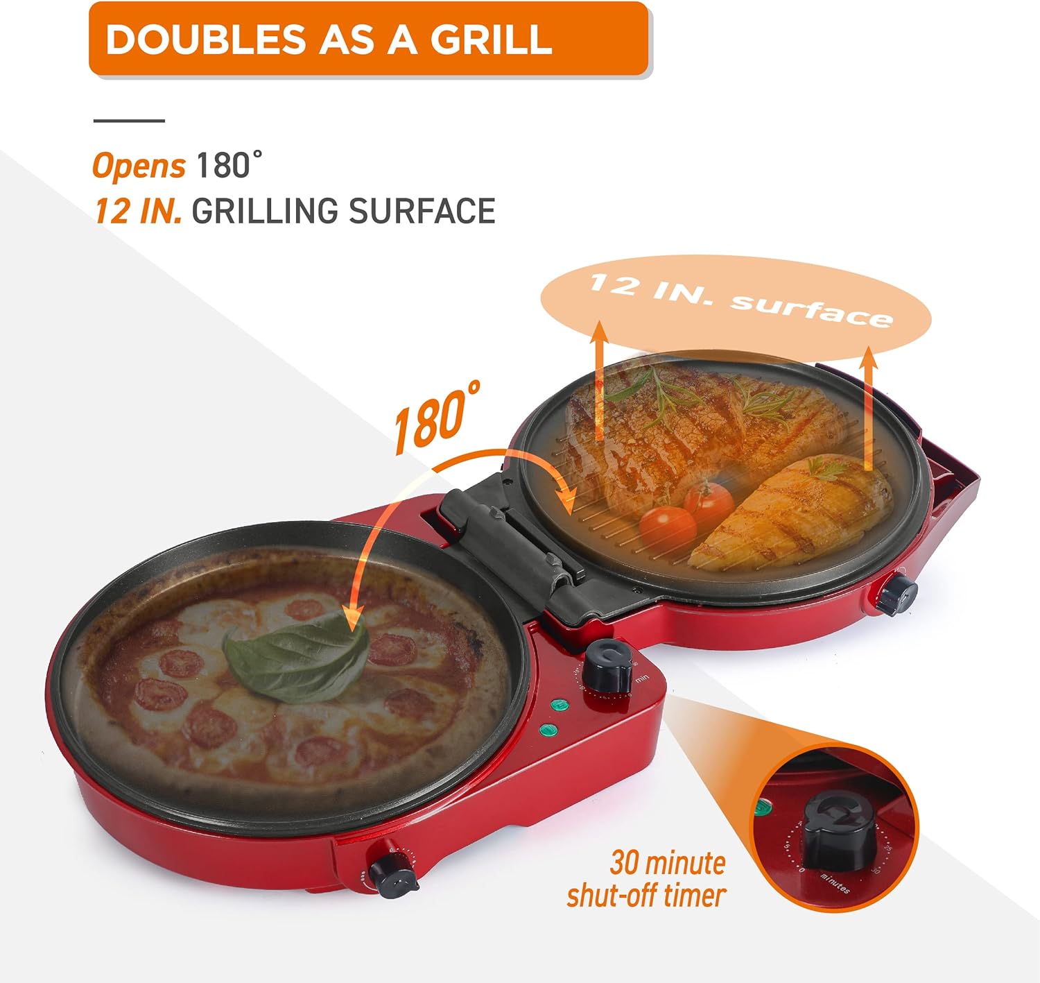 COMMERCIAL CHEF Countertop Pizza Maker