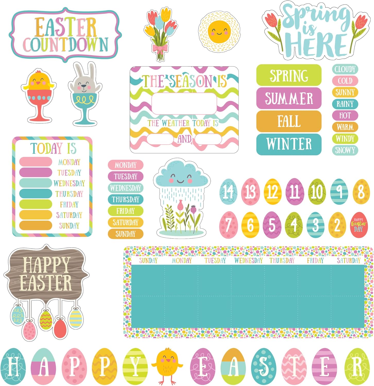 Office Depot® Brand 344-Piece Bulletin Board Kit, Seasonal Holidays