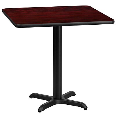 Flash Furniture Square Hospitality Table With X-Style Base, 31-3/16inH x 30inW x 30inD
