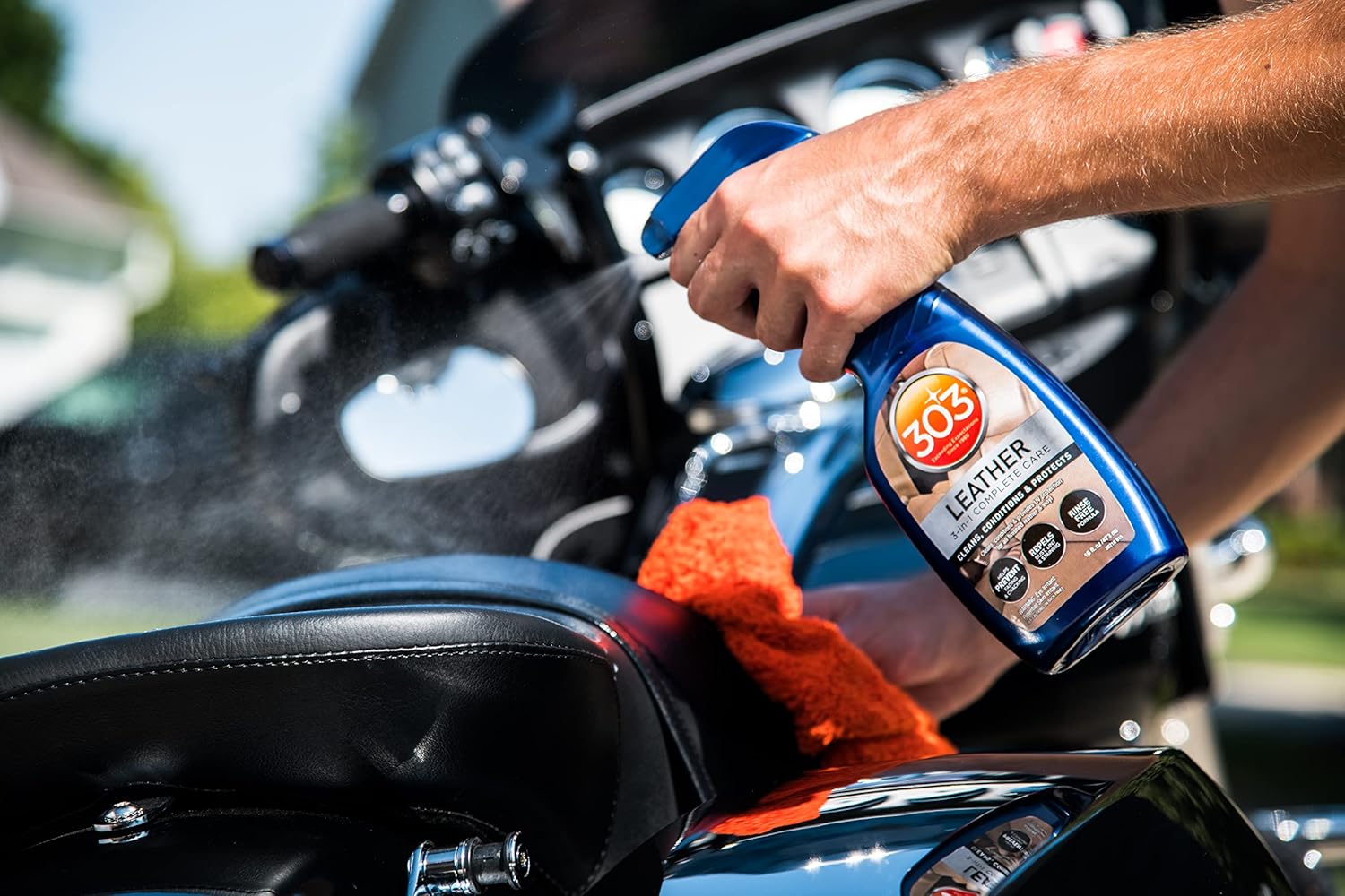303 Products Leather 3-In-1 Complete Care - Cleans, Conditions, & Protects - Helps Prevent Fading & Cracking