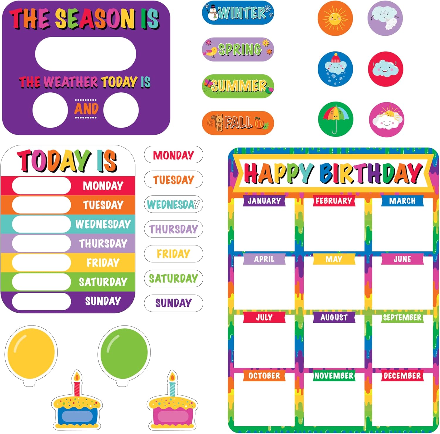 Office Depot® Brand 243-Piece Bulletin Board Kit, All Year Round