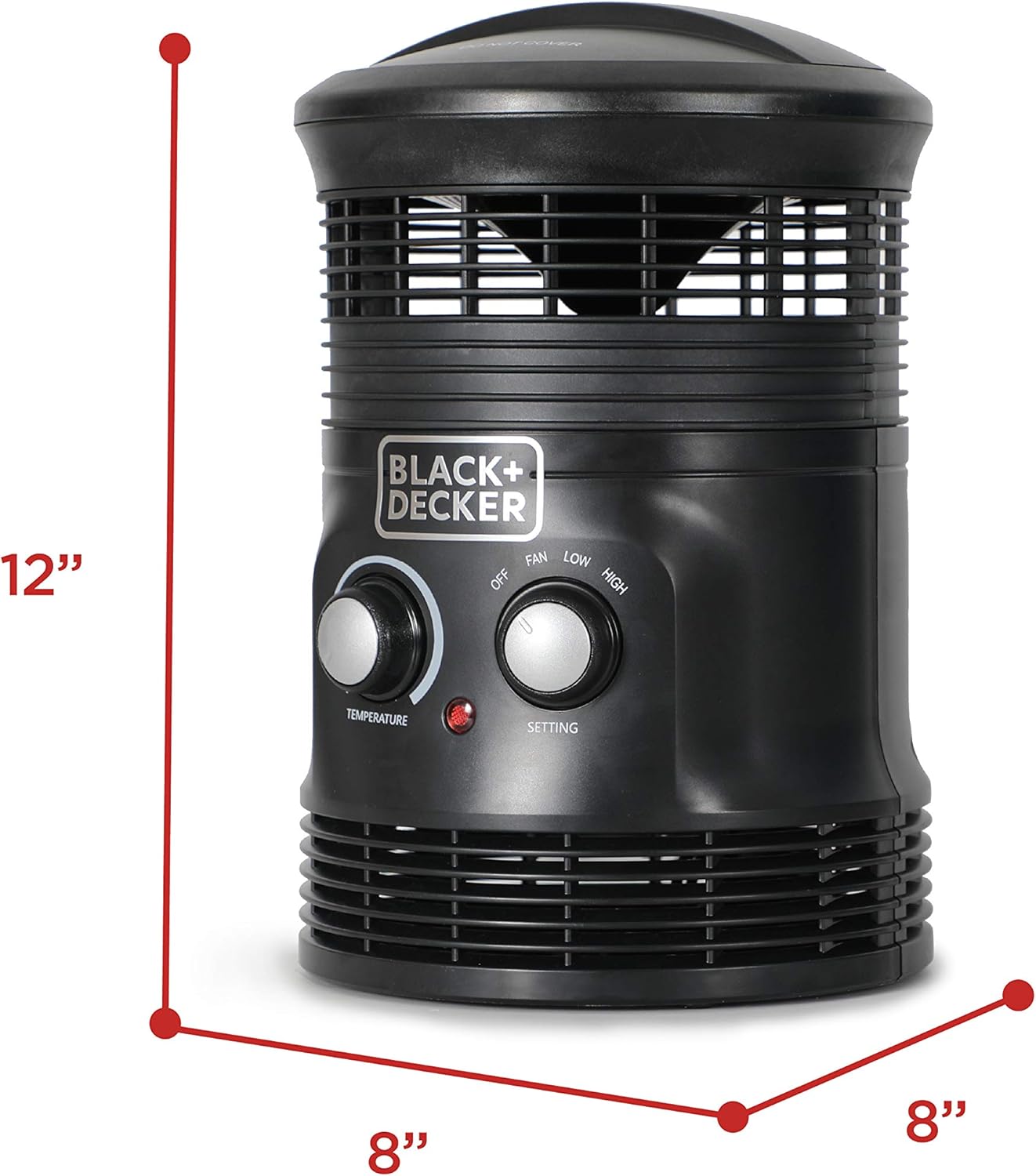 Black+Decker 360° Portable Heater Fan Combo 2in1 Personal Mini Space Heater