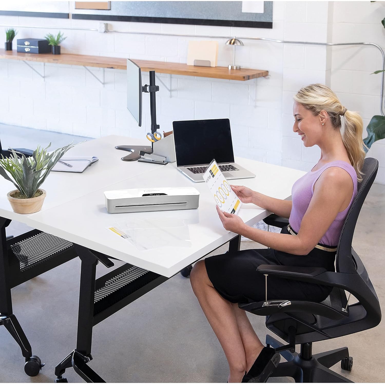 Fellowes® Halo™ 125 Thermal Laminator With 25 ImageLast Pouches, 12-1/2" Width, White