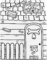 Bankers Box at Play Color in Dog Playhouse, Cardboard Playhouse for and Life Size Craft Activity for Kids and Families