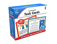 Carson Dellosa 3rd Grade Task Flash Cards, Dry Erase Mathematics and ELA Common Core Activity Flashcards, Language Arts and Math Manipulatives for Kids Ages 8-9