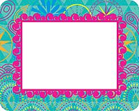 Barker Creek Name Badges & Self-Adhesive Labels, Bohemian, Multi-Design, Multi-Purpose Name Tags, Gift Tags, and More! 3.5" x 2.75", 45 per Pkg, Home, School and Office Supplies (1538)
