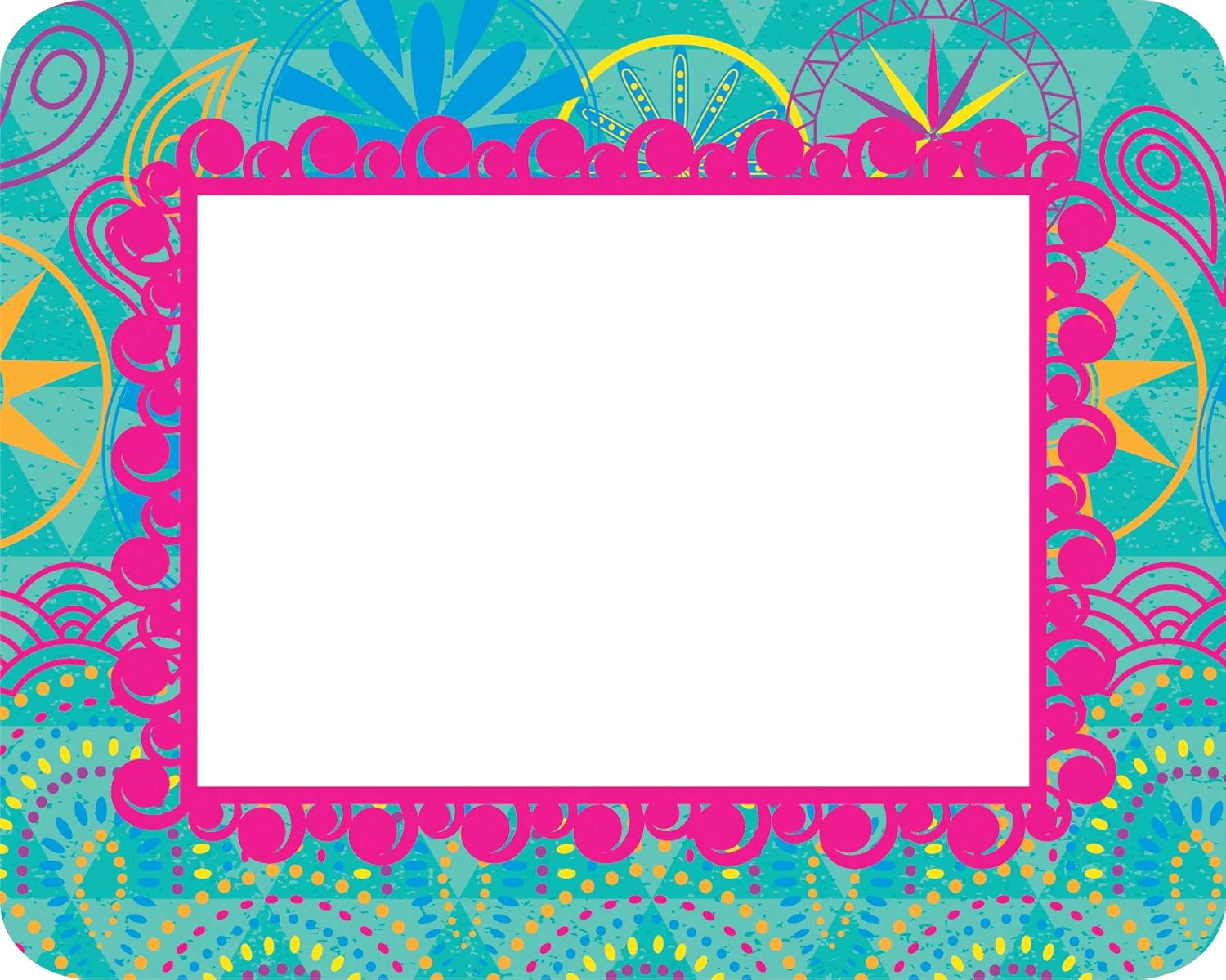 Barker Creek Name Badges & Self-Adhesive Labels, Bohemian, Multi-Design, Multi-Purpose Name Tags, Gift Tags