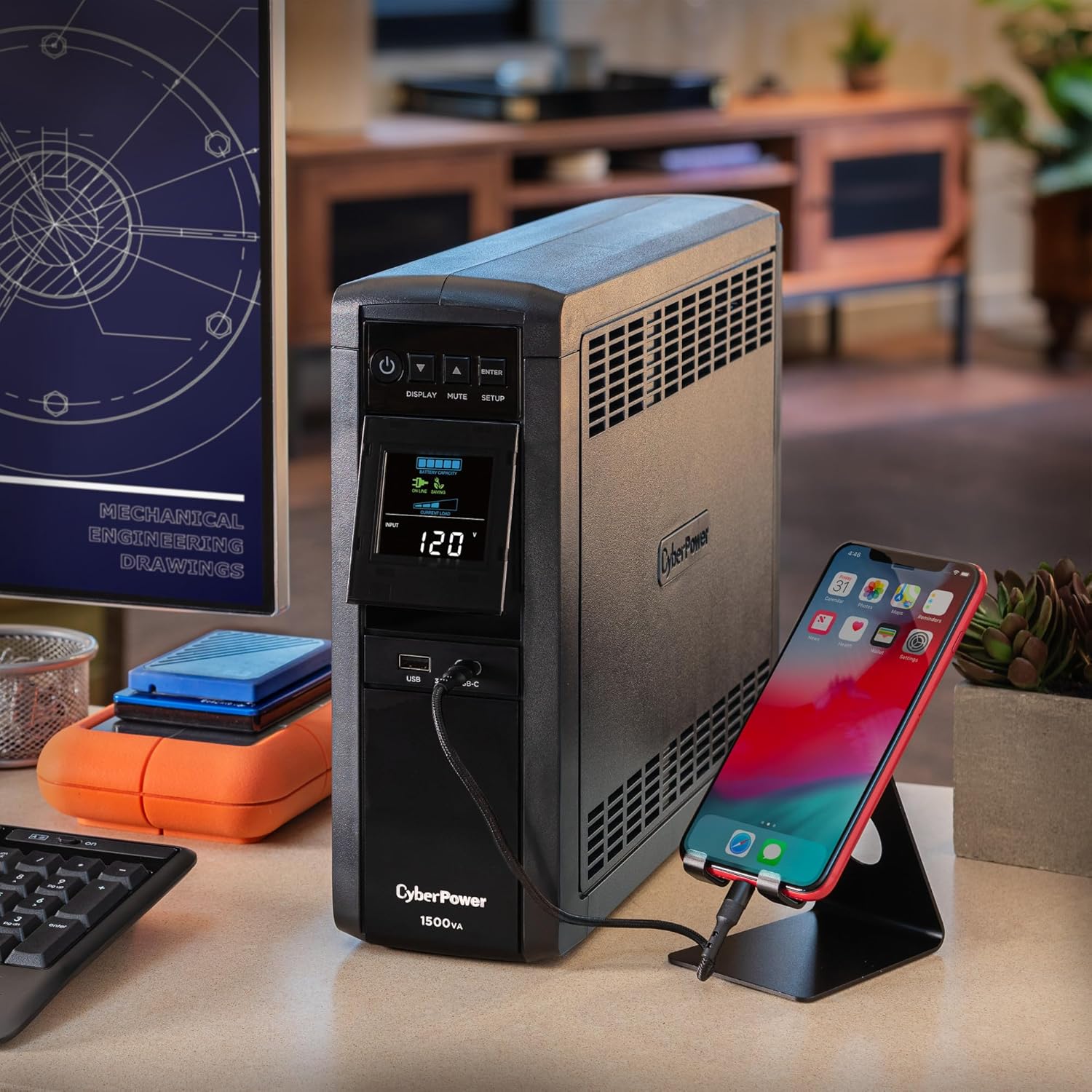 CyberPower PFC Sinewave UPS Battery Backup and Surge Protector, Mini-Tower
