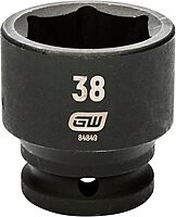 GEARWRENCH 3/4" Drive Standard Impact Metric Socket 38mm, 6 Point - 84849