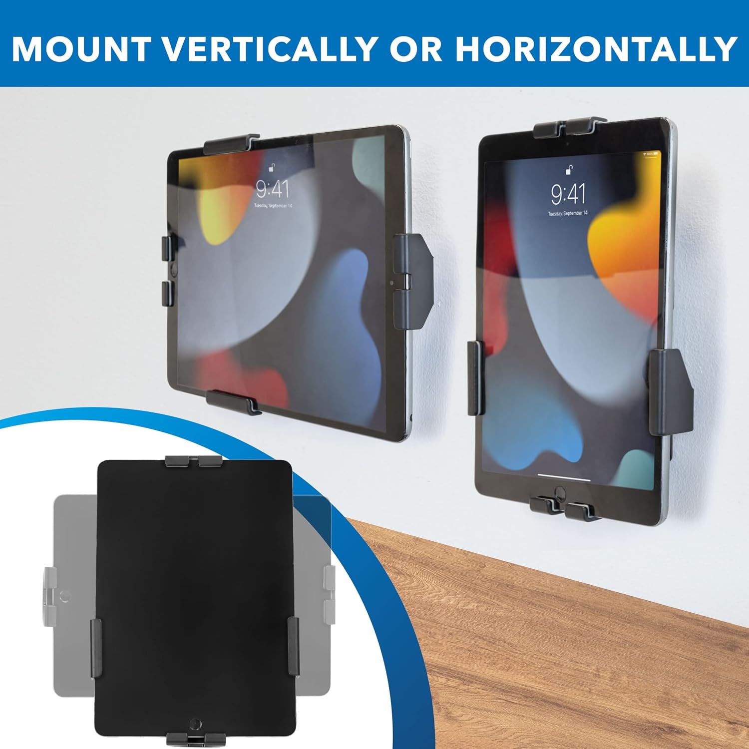 Mount-It! Anti-Theft Tablet Wall Mount | Universal Fit Tablet Kiosk Compatible with 7.9" to 11" Ipad and Samsung Tablets