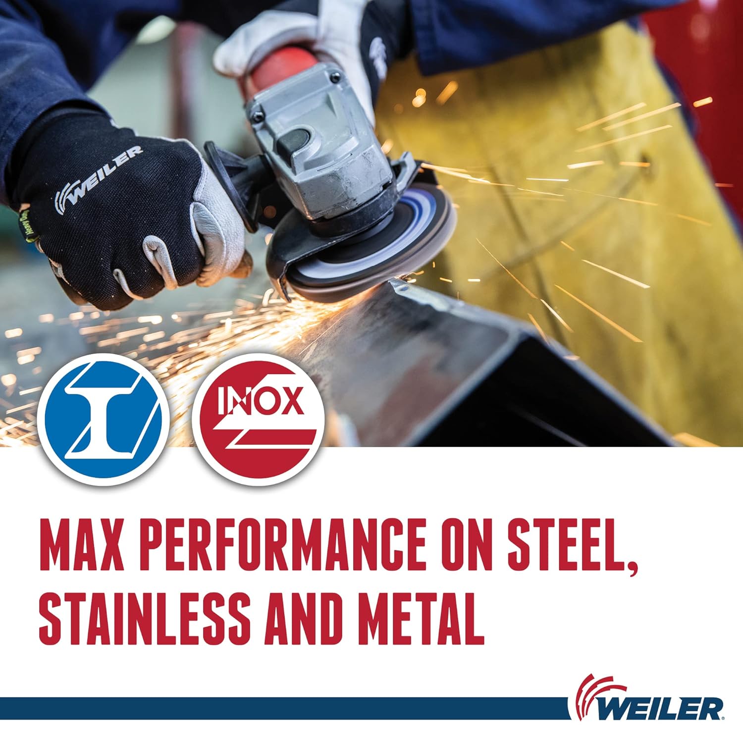 Weiler 50843 Big Cat High Density Abrasive Flap Disc, Type 27, Threaded Hole, Phenolic Backing, Zirconia Alumina, 7" Dia