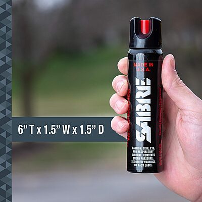 SABRE Magnum 120 3-In-1 Defense Spray, 35 Bursts, 12-Foot (4-Meter) Range, Triple Protection Formula Contains Pepper Spray