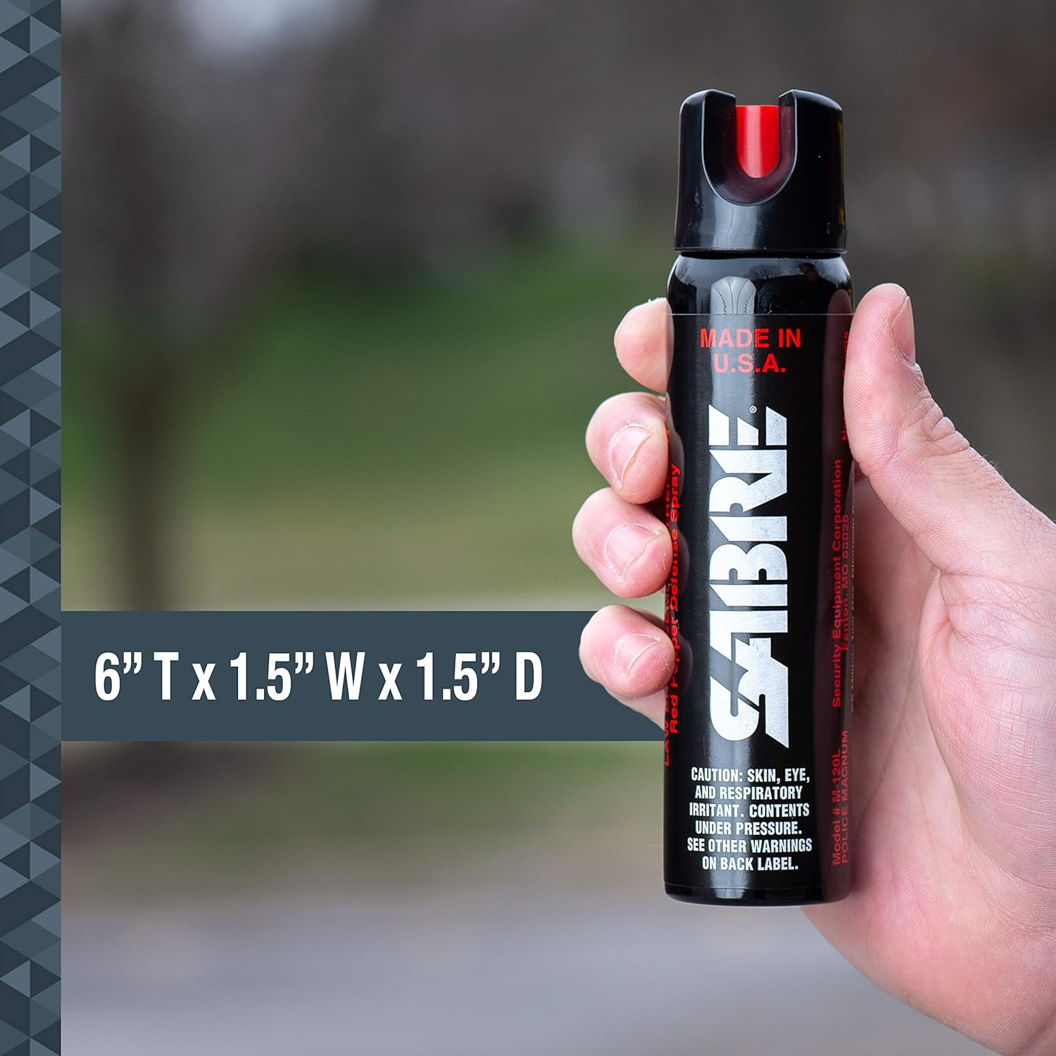 SABRE Magnum 120 3-In-1 Defense Spray, 35 Bursts, 12-Foot (4-Meter) Range, Triple Protection Formula Contains Pepper Spray