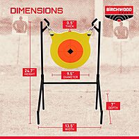 Birchwood Casey World of Targets Boomslang AR500 Steel Durable 0.5" Thick 9.5" Diameter Shooting Gong Target with Stand