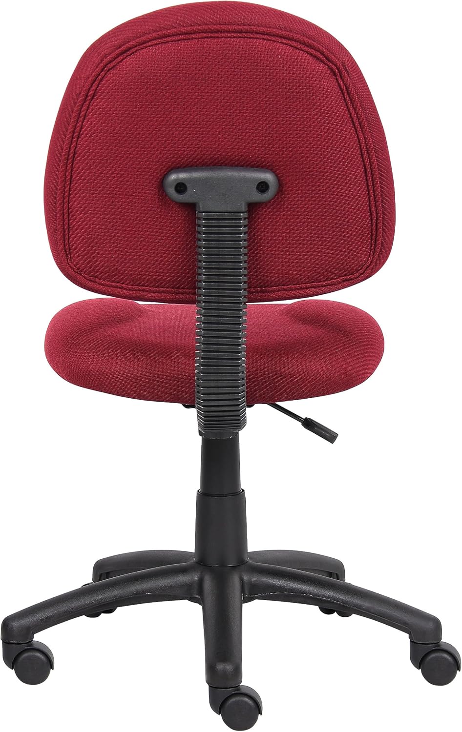 Boss Office Products Perfect Posture Delux Fabric Task Chair without Arms in Burgundy