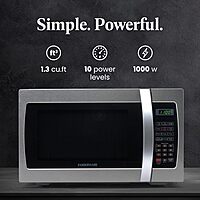 Farberware Countertop Microwave Oven 1000 Watts with LED Lighting & Child Lock
