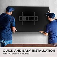 ViewSonic WMK-047-2 Fixed TV/Display Wall Mount with VESA Pattern Compatible up to 900x600mm, Slide-in Mini PC Bracket Plate and Hold up to 350 lbs