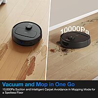 DEEBOT N20e PLUS Robot Vacuum Cleaner - Bagless - 10,000Pa Suction, 350min Runtime - UNBOXED DEAL (BOX SLIGHTLY DAMAGED)