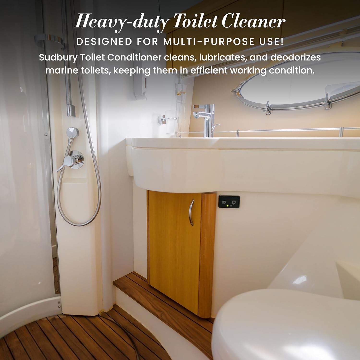 Sudbury Toilet Cleaner, Odor Eliminator for Marine Toilets, Essential Boat Accessories and Boat Cleaning Supplies, 32 oz.