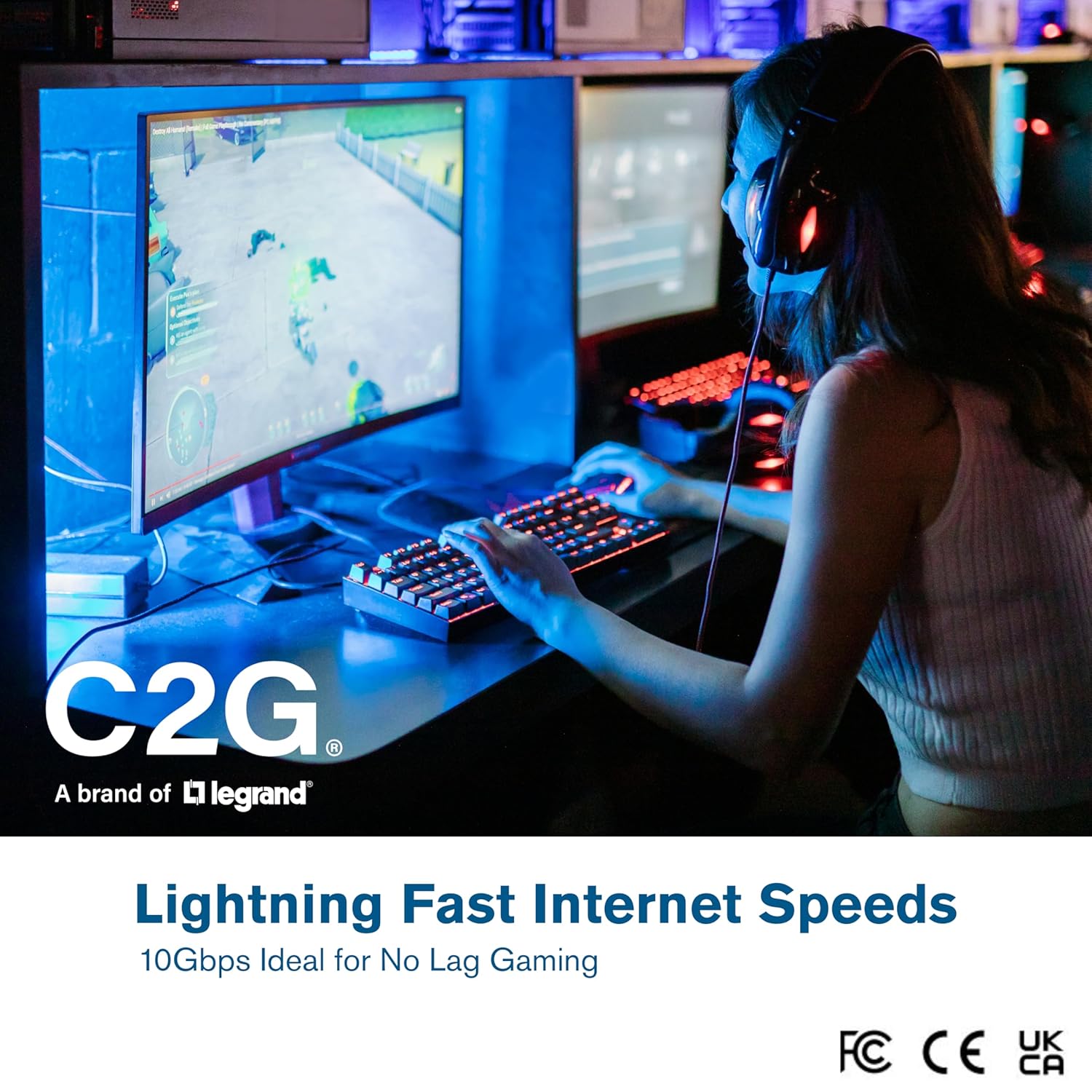 C2G Cat6a Snagless Unshielded (UTP) Slim Ethernet Patch Cable