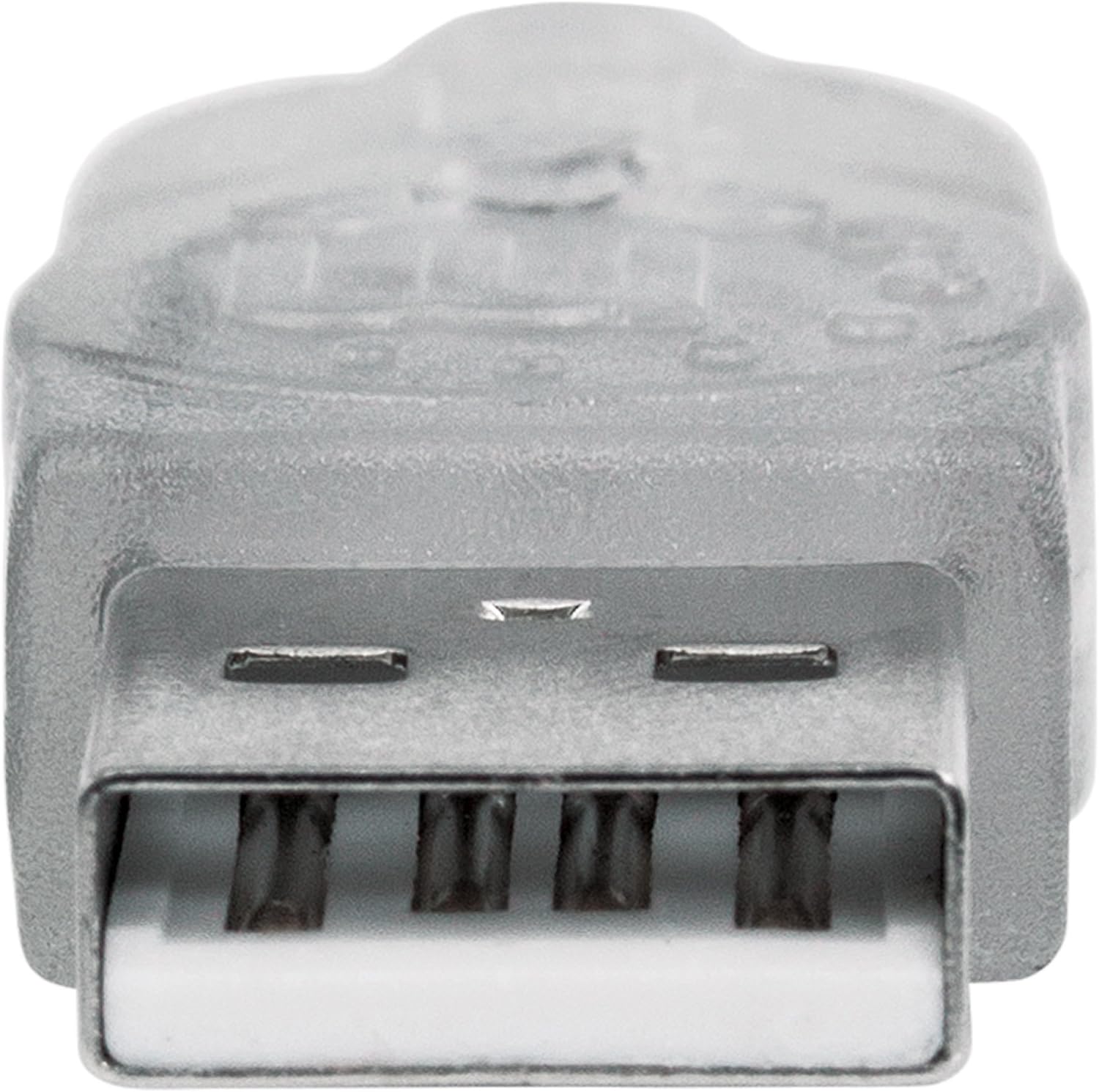 MANHATTAN 6-Feet Hi-Speed USB Device Cable A Male/A Female, Translucent Silver (336314)