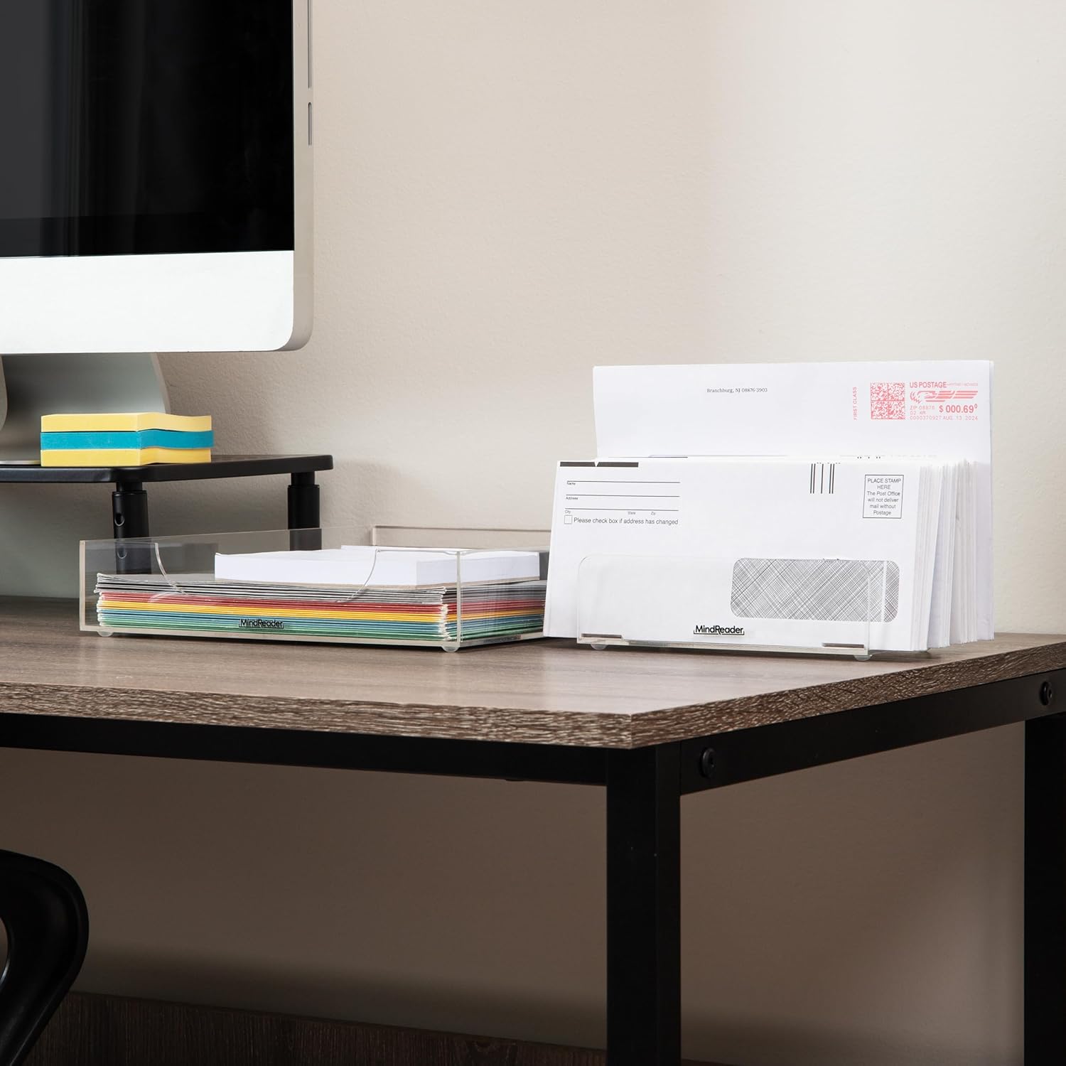 MIND READER Acrylic Desktop Organizer, Clear