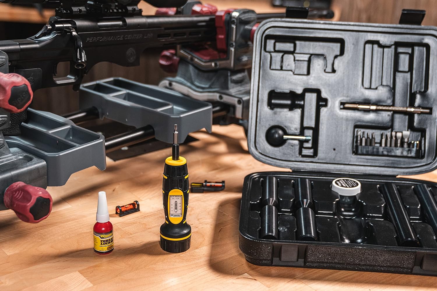 WHEELER Scope Mounting Kit with FAT Wrench, Reticle Leveling System, Bore Sighter and Storage Case