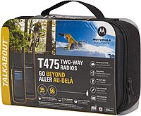Motorola Solutions Talkabout T475 Extreme Two-Way Radio Black W/Yellow Rechargeable Two Pack