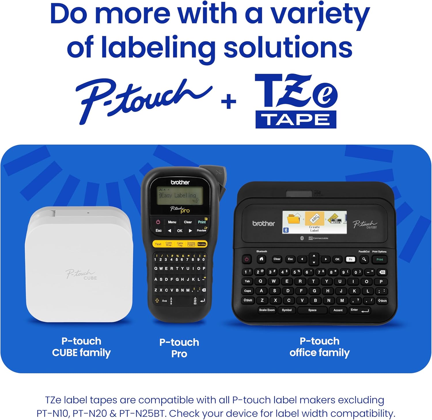 Brother Genuine P-touch TZe-241 Laminated Label Tape