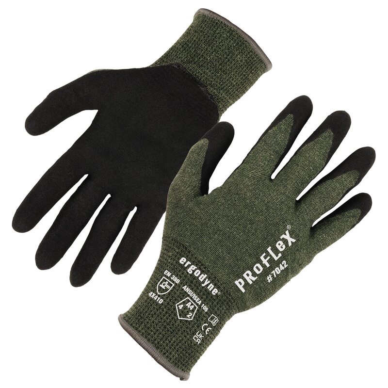 Ergodyne ProFlex 7042 Nitrile Coated Cut-Resistant Gloves