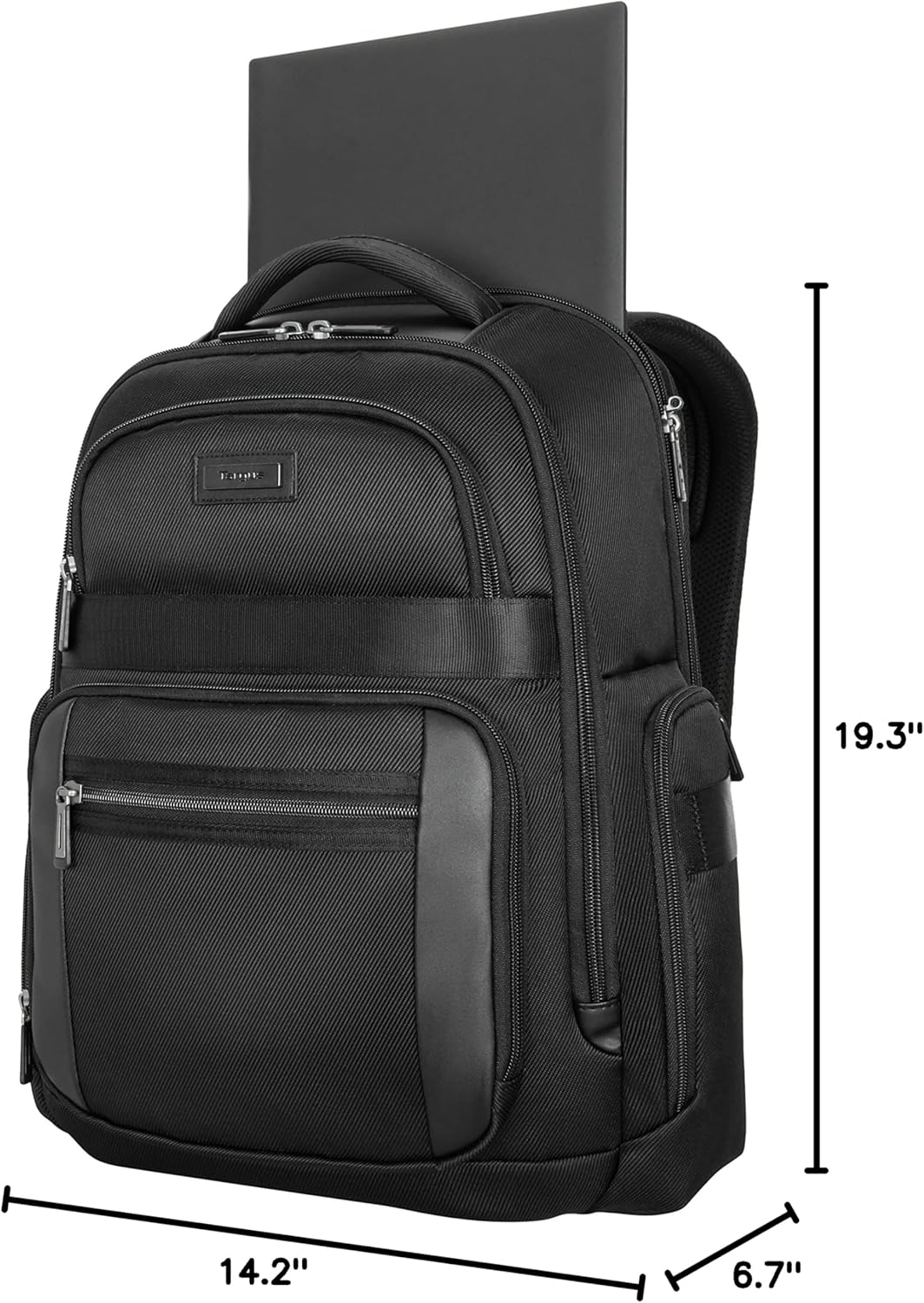 Targus Mobile Elite TBB617GL Carrying Case (Backpack) for 15" to 16" Notebook - Black - TAA Compliant 19.3"x14.2"x6.7"