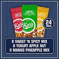 Kar’s Nuts Trail Mix Variety Pack, Pack of 24 – Yogurt Apple Nut, Mango Pineapple Mix, Sweet ‘N Spicy – Individually Wrapped, Gluten-Free