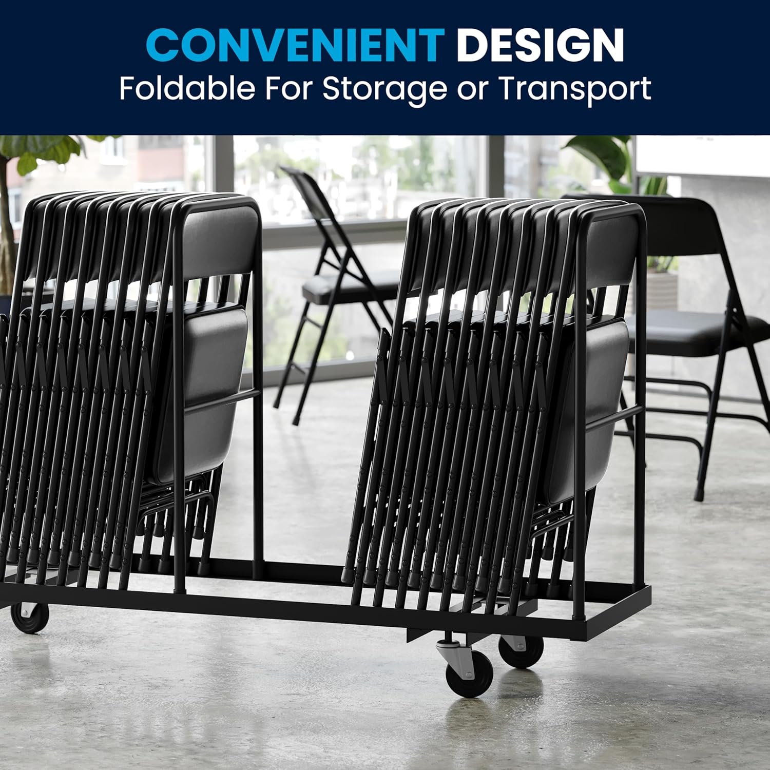 Flash Furniture Hercules Series Upholstered Metal Folding Chairs