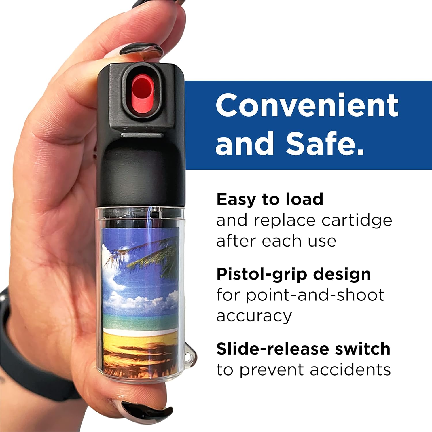 Mace Brand 80777 Chameleon Interchangeable Design Keychain Pepper Spray