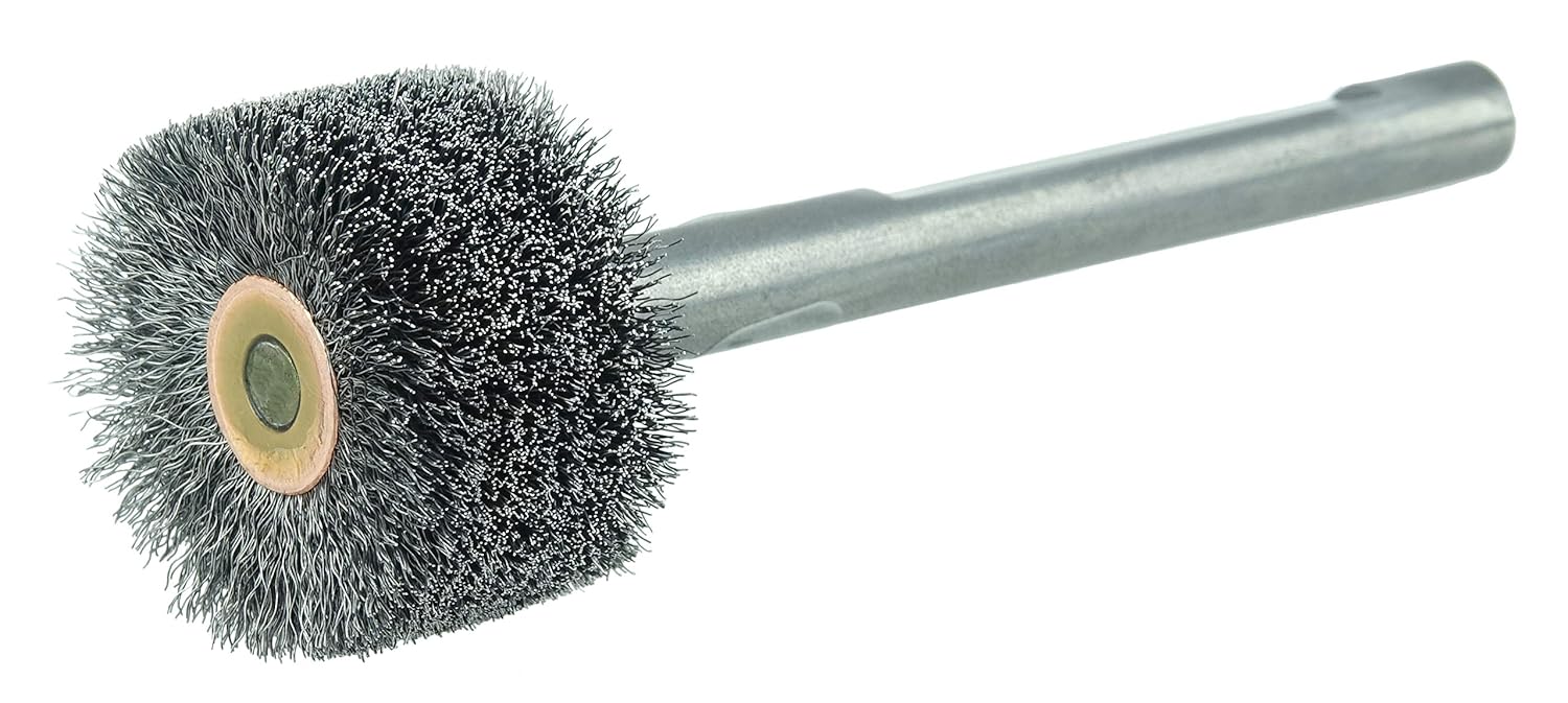 Weiler 17211 Bore-Rx 1-1/2"Dia. Internal Brush Deburring Tool.006 Crimped Steel Wire Fill, 3/8" Stem, Made in The USA