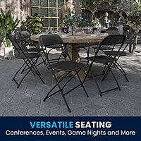 Flash Furniture Hercules Series Commercial-Grade Plastic Folding Chair - 650LB Weight Capacity