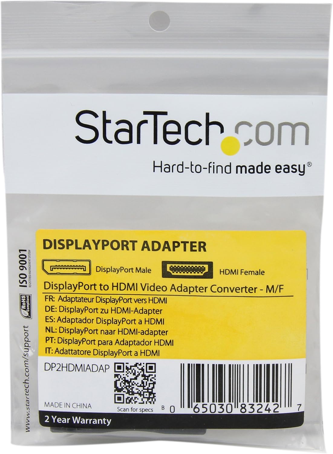 StarTech.com DisplayPort to HDMI Adapter - Compact DP to HDMI Video Converter 1080p - VESA Certified Pack of 3