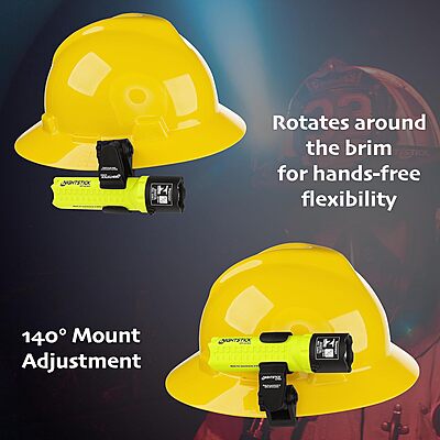 Nightstick XPP-5418GX-K01 Intrinsically Safe Flashlight Kit withHelmet Mounts-3 AA (not Included) -Green-UL913 / ATEX