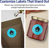 Avery Printable Round Labels, Sure Feed Technology, 2-1/4" Diameter, Bright Blue, Print-to-the-Edge, Laser/Inkjet Printable