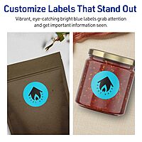 Avery Printable Round Labels, Sure Feed Technology, 1-5/8" Diameter, Bright Blue Labels, Print-to-The-Edge, Laser/Inkjet Printable, 200 Total, Great for Stickers and Candles 200 labels
