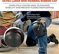 Ergodyne ProFlex 360 Knee Pad, Hinged Design, Hard Shell, Non-Marring Rubber Cap, Extra Large