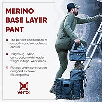 VERTX Mens Merino Wool Base Layer Pants