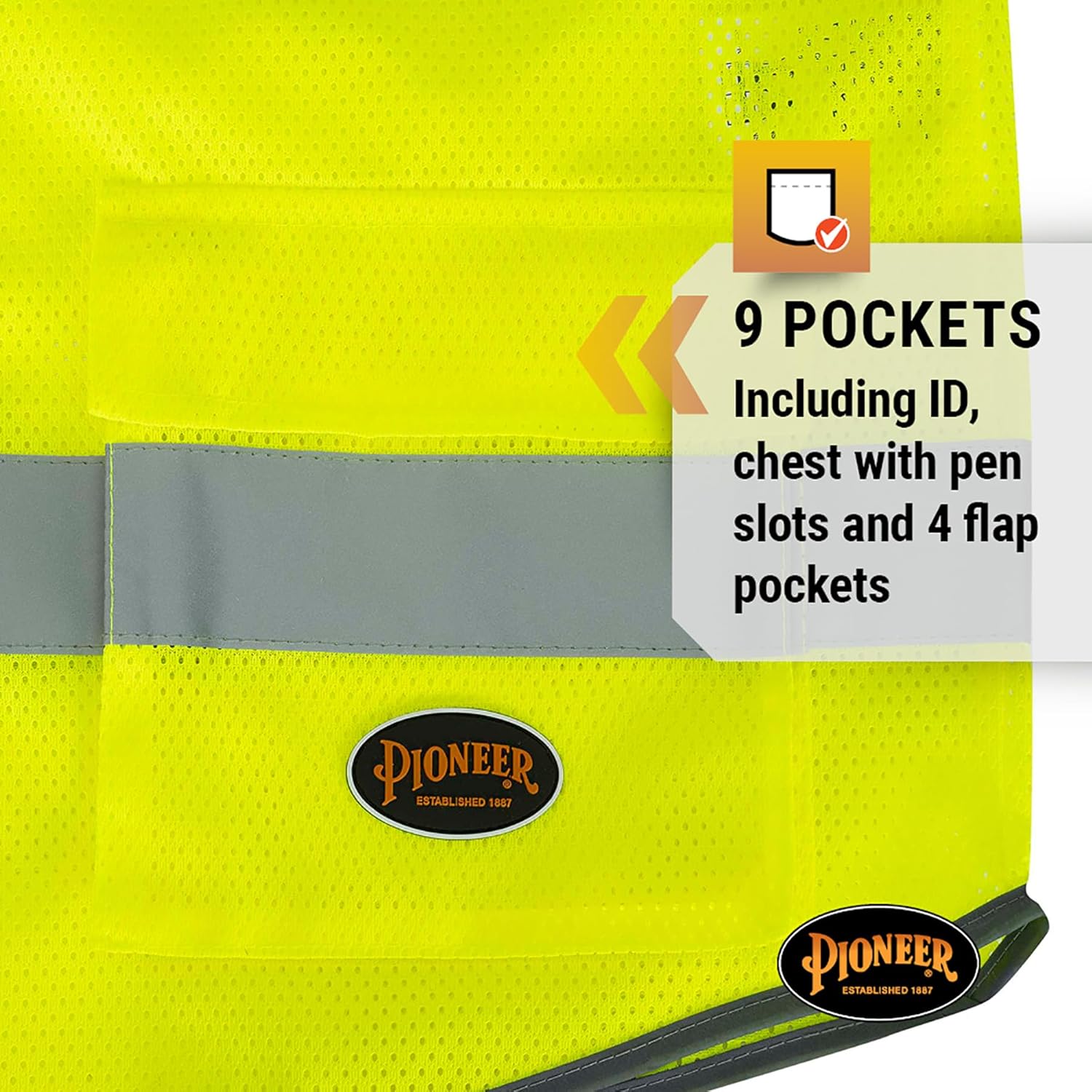 Pioneer Multi-Pocket Mesh Safety Vest