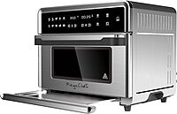 Megachef 10 in 1 Electronic Multifunction 360 Degree Hot Air Technology Countertop Oven, Silver Chrome