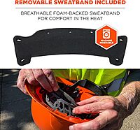 Ergodyne Skullerz 8986 6-Point Hard Hat Suspension Replacement, Gray