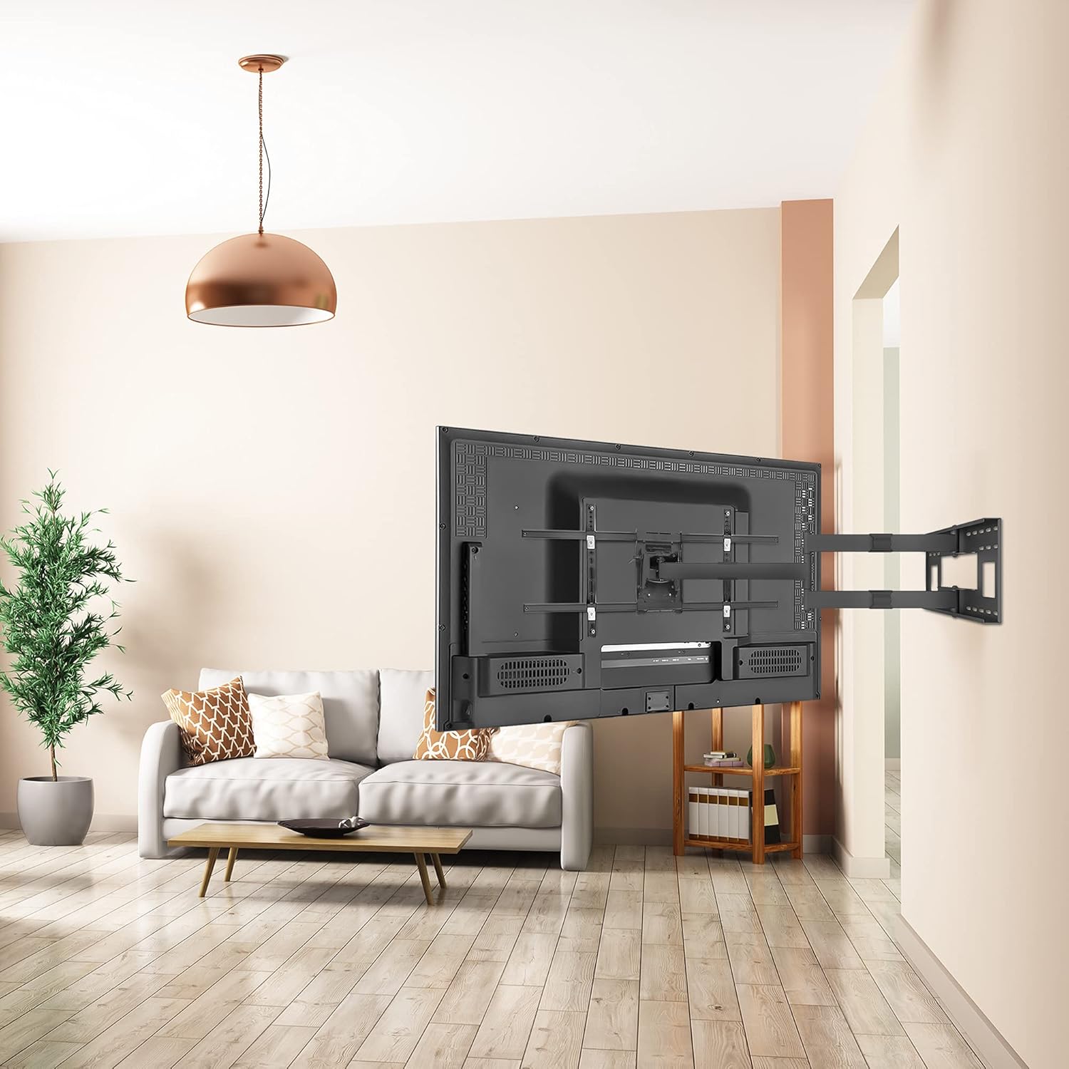 Mount-It! Long Arm TV Mount, Full Motion Wall Bracket with 40 inch Extension Articulating Arm, Fits Screen Sizes 42, 47, 50